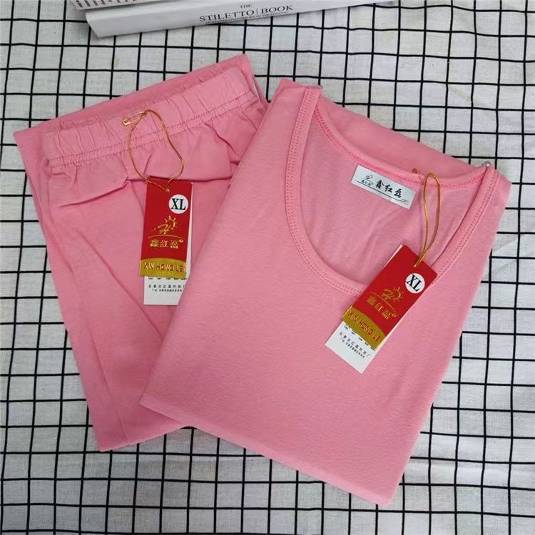 Női Lycra-pamut termikus alsónemű készlet kerek nyakú, hosszú ujjú – meleg, Spandex 80-90%