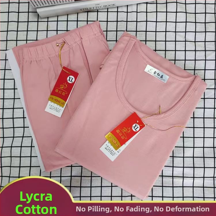 Női Lycra-pamut termikus alsónemű készlet kerek nyakú, hosszú ujjú – meleg, Spandex 80-90%