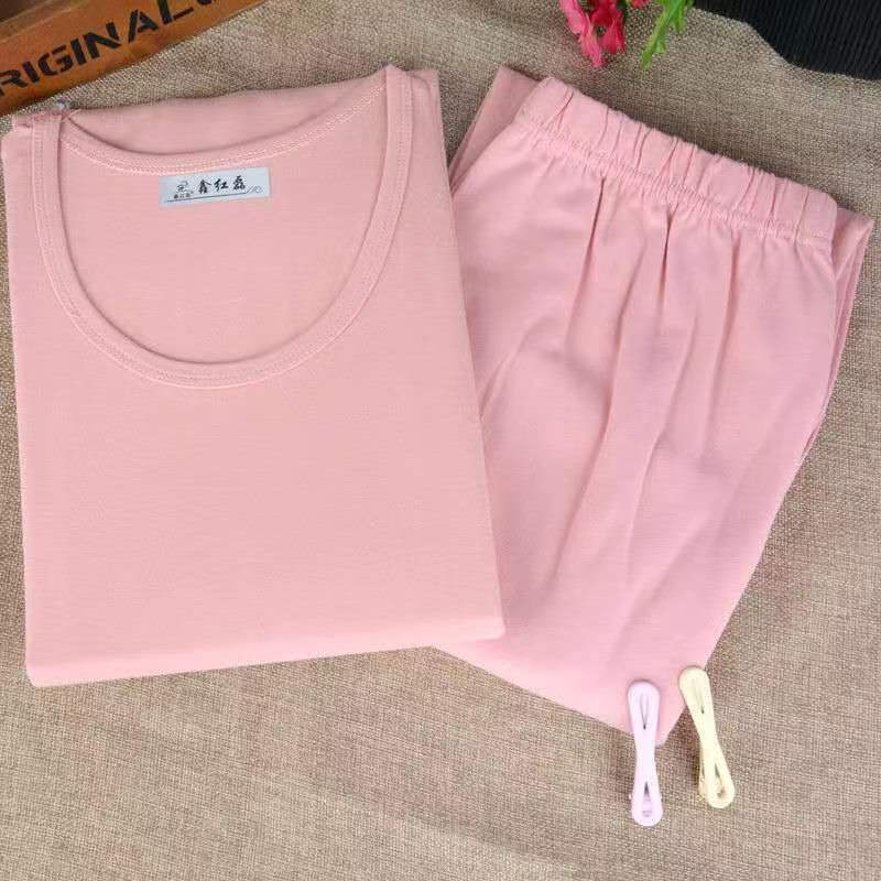 Női Lycra-pamut termikus alsónemű készlet kerek nyakú, hosszú ujjú – meleg, Spandex 80-90%