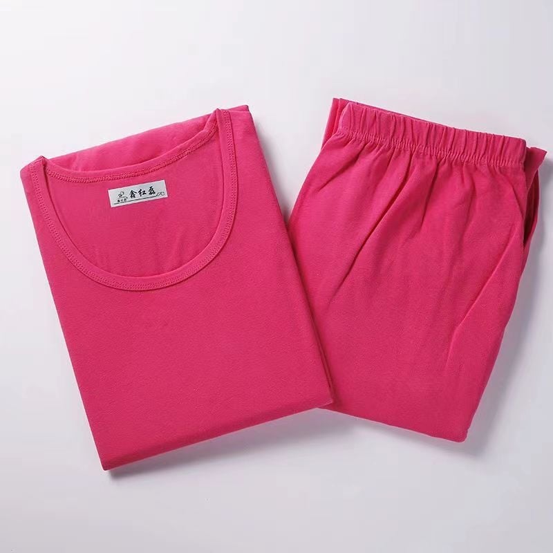 Női Lycra-pamut termikus alsónemű készlet kerek nyakú, hosszú ujjú – meleg, Spandex 80-90%