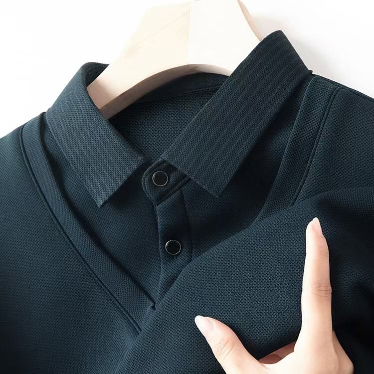 Dryžuotos polo marškinėliai su ilgomis rankovėmis, laisvas kirpimas, spauda dažymas, poliesterio 96%+