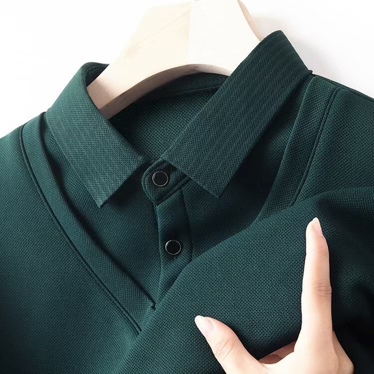 Dryžuotos polo marškinėliai su ilgomis rankovėmis, laisvas kirpimas, spauda dažymas, poliesterio 96%+