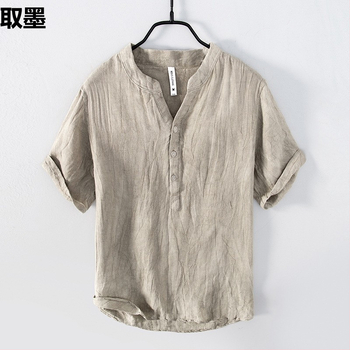 Polo marškiniai iš kanapių mišinio, 80% kanapių, trumpomis rankovėmis, laisvas kirpimas, kvėpuojantis, drėgmę šalinantis, vasarai