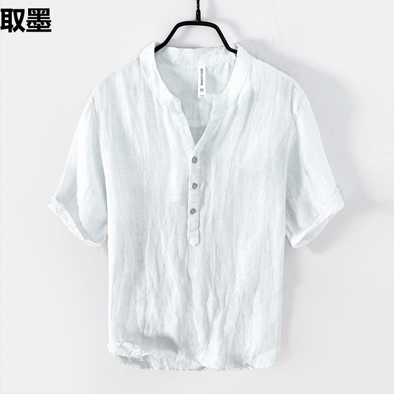 Polo krekls no konopju maisījumā, 80% konopju, īsām piedurknēm, brīvs piegriezums, elpojošs un mitrumu vadāmība, vasaras sezonai