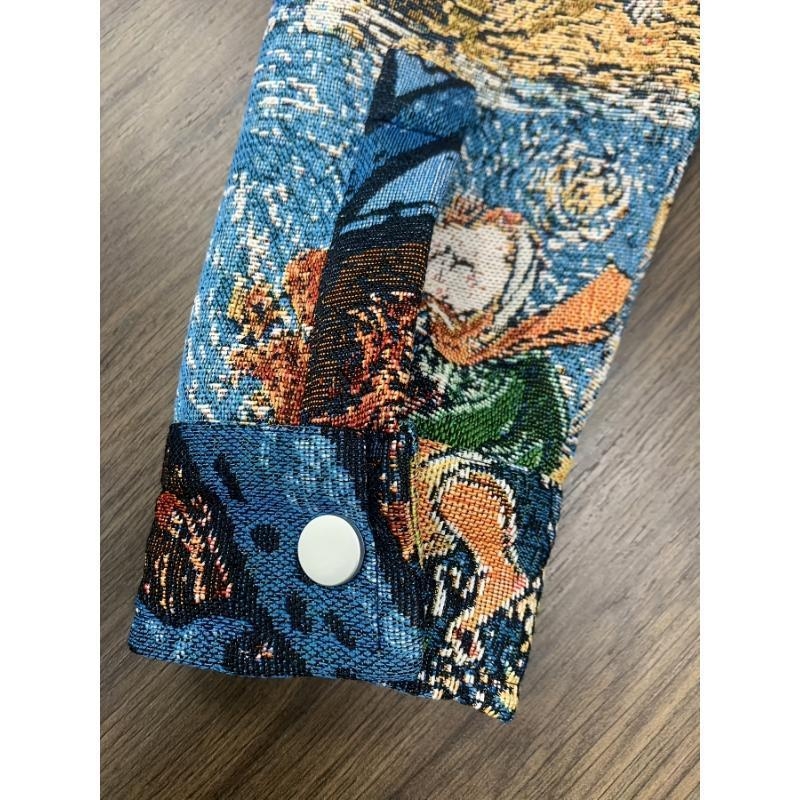 Košulja, slim fit, konopljino platno s četverostrukom rastezljivošću, široki ovratnik, 3/4 rukavi