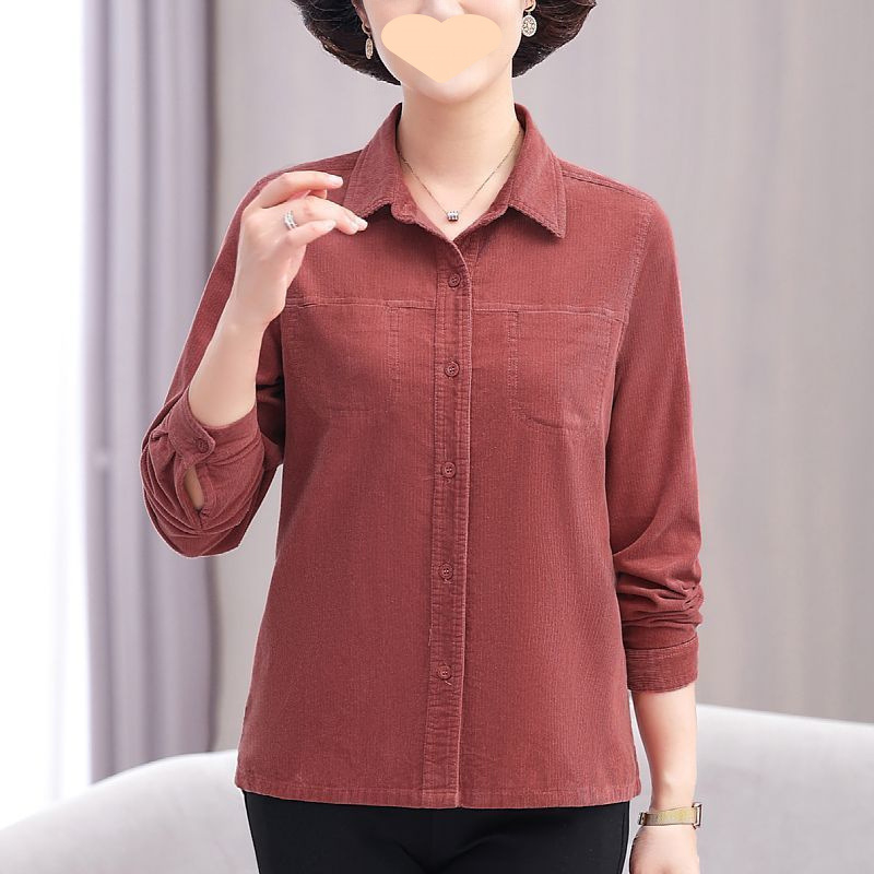 Πουκάμισο NORNS GIRL με σταθερό γιακά, μακριά μανίκια, αφαιρετικό μοτίβο, ύφασμα Modal