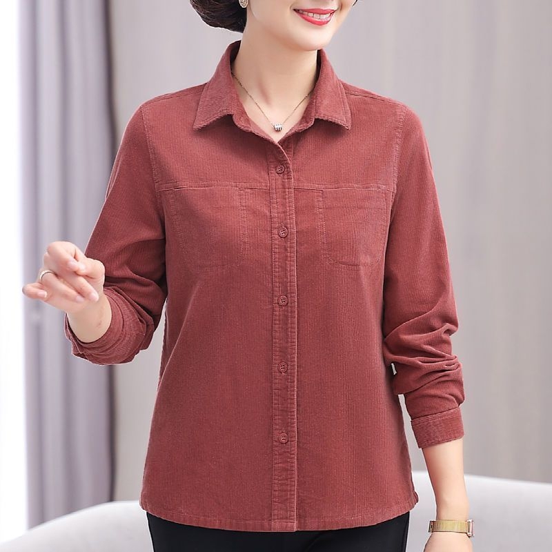 Πουκάμισο NORNS GIRL με σταθερό γιακά, μακριά μανίκια, αφαιρετικό μοτίβο, ύφασμα Modal