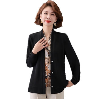 Πουκάμισο από πολυεστέρα, V-ντεκολτέ, μακριά μανίκια, φαρδιά γραμμή, φθινόπωρο 2025