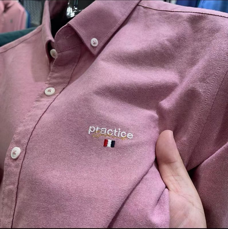 Muška košulja od 100% pamuka, Oxford tkanina, dugi rukavi, izšivena, prilagođen kroj