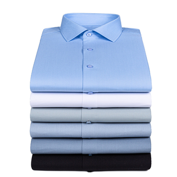 Cămașă de bărbați, amestec Modal + mătase de mulberry, guler pătrat, mâneci lungi, fără călcare