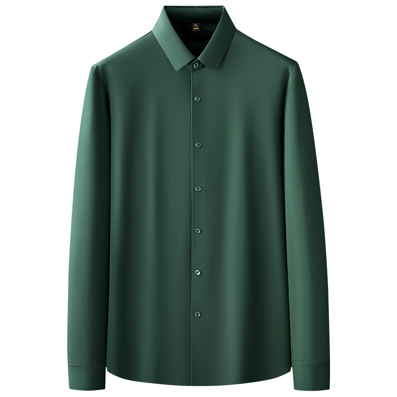 Muška košulja s fleece podstavom za zimu, poslovno casual stil, dugi rukav, topao, bez glačanja, kvadratični ovratnik