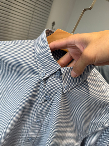 Muška košulja od pamuka s malim karom, dugi rukav, ležerni jesenski stil