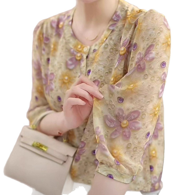 Ženska šifon bluza u zlatnoj boji, lagani luksuz, ljetni top, mršav i elegantan izgled
