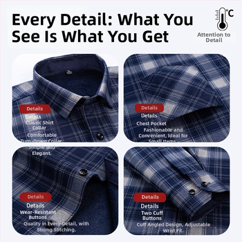 Πουκάμισο με μοτίβο πλέγματος, παχύ πολυεστερικό ύφασμα (≥96%), τετράγωνη λαιμόκοψη, μακριά μανίκια