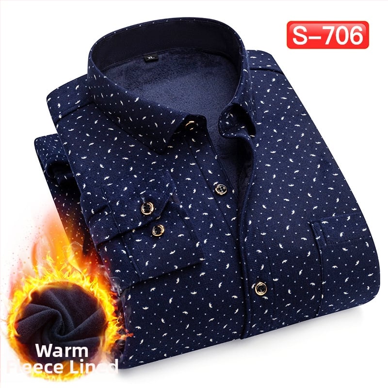 Πουκάμισο με μοτίβο πλέγματος, παχύ πολυεστερικό ύφασμα (≥96%), τετράγωνη λαιμόκοψη, μακριά μανίκια