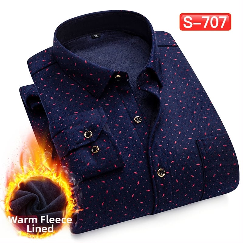 Πουκάμισο με μοτίβο πλέγματος, παχύ πολυεστερικό ύφασμα (≥96%), τετράγωνη λαιμόκοψη, μακριά μανίκια