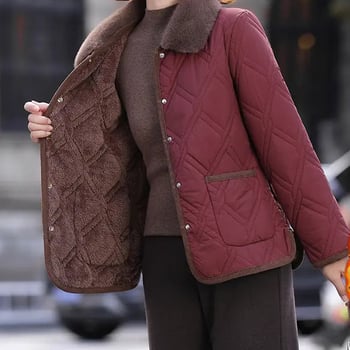 Pamut kabát reverrel, 3/4 ujjú, egyszínű, mindennapi stílus (Spring 2025)