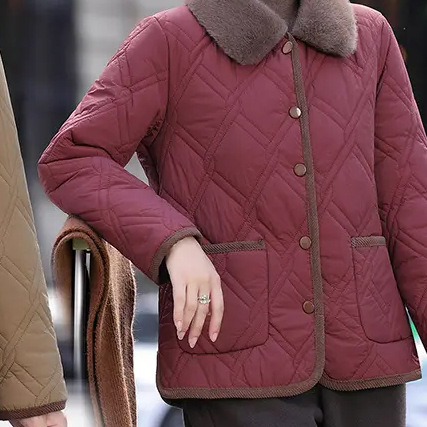 Pamut kabát reverrel, 3/4 ujjú, egyszínű, mindennapi stílus (Spring 2025)