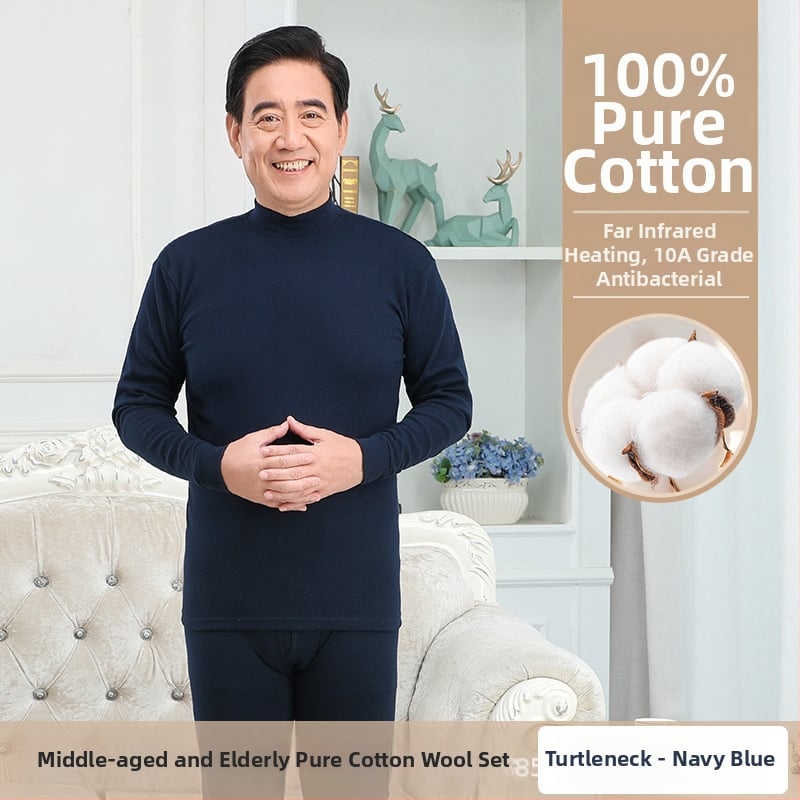 Set de lenjerie termică masculină din bumbac 100%, antibacterian, material subțire, cu glugă, păstrează căldura