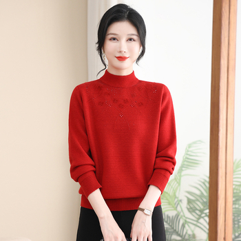 Ženska zimska bez rukava pleteni prsluk, etnički uzorak biljaka i cvijeća, širok kroj, mrežasta tkanina, akrilna vlakna do 30%