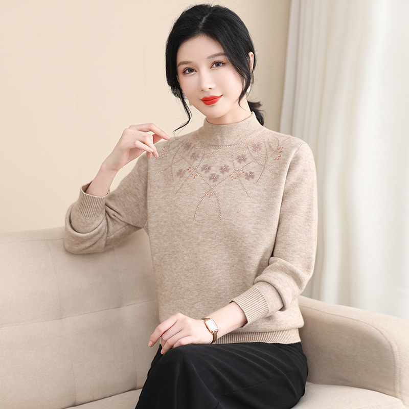 Ženska zimska bez rukava pleteni prsluk, etnički uzorak biljaka i cvijeća, širok kroj, mrežasta tkanina, akrilna vlakna do 30%