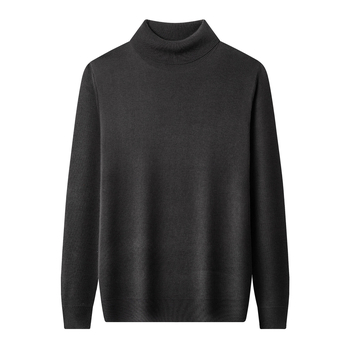 Muški džemper od 100% kašmira, debeli, s visokim ovratnikom, dugih rukava