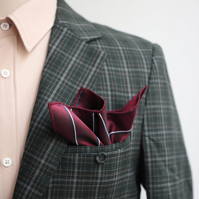 Batistă de buzunar pentru sacou – poliester Jacquard, model floral, stil lejer, primăvara 2025