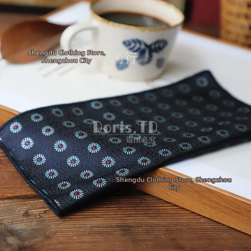 Batistă de buzunar pentru sacou – poliester Jacquard, model floral, stil lejer, primăvara 2025