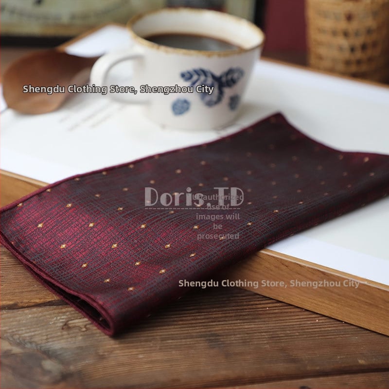 Batistă de buzunar pentru sacou – poliester Jacquard, model floral, stil lejer, primăvara 2025