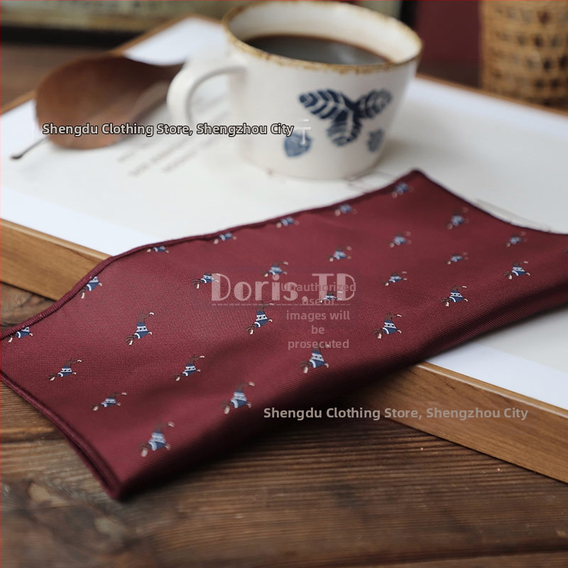 Batistă de buzunar pentru sacou – poliester Jacquard, model floral, stil lejer, primăvara 2025