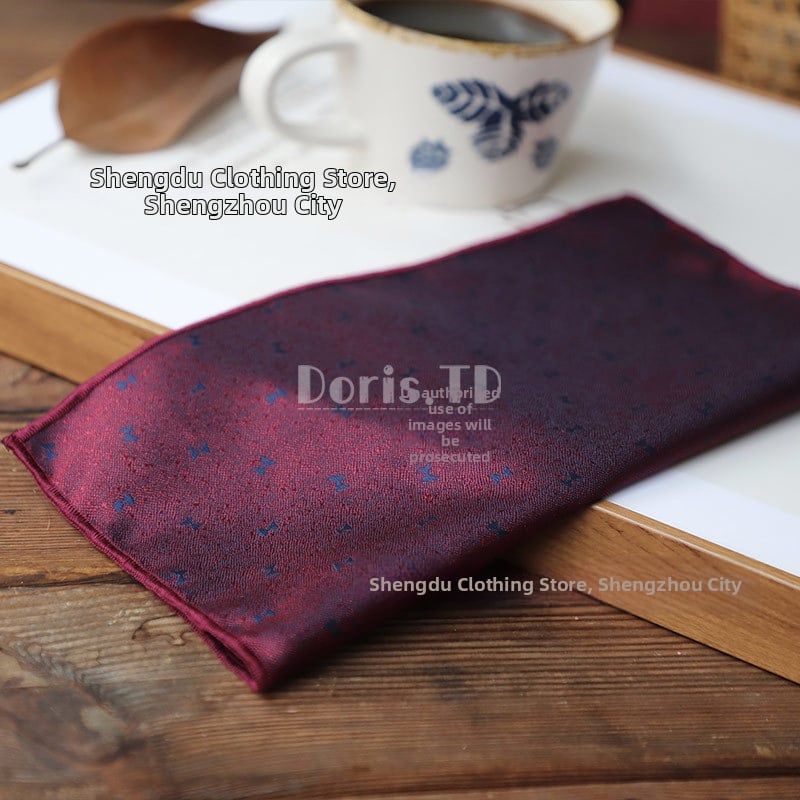 Batistă de buzunar pentru sacou – poliester Jacquard, model floral, stil lejer, primăvara 2025