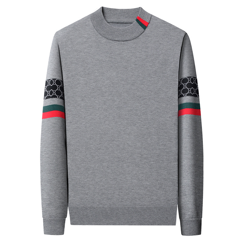 Muški pulover od modala, dugih rukava, okrugli izrez, jacquard uzorak, labav kroj