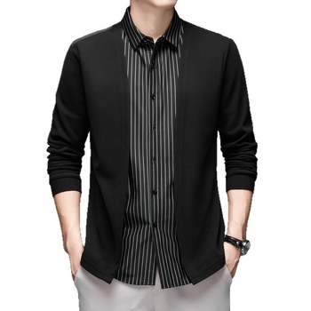 Cardigan tricotat cu guler rever, croială lejeră, mâneci lungi (Poliester 96,8% + Spandex 3,2%; respirabil; spălare la mașină; lansare toamnă 2025)