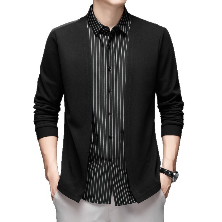 Cardigan tricotat cu guler rever, croială lejeră, mâneci lungi (Poliester 96,8% + Spandex 3,2%; respirabil; spălare la mașină; lansare toamnă 2025)