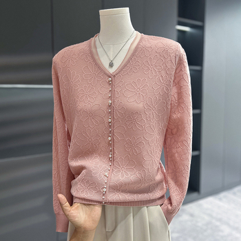 Top tricotat de toamnă pentru femei, cu glugă, decolteu în V, mâneci lungi, croială slim, din poliester