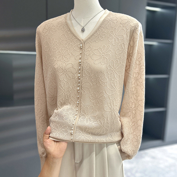 Top tricotat de toamnă pentru femei, cu glugă, decolteu în V, mâneci lungi, croială slim, din poliester