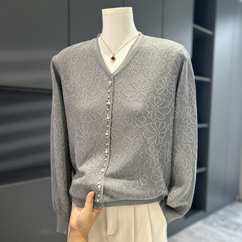 Top tricotat de toamnă pentru femei, cu glugă, decolteu în V, mâneci lungi, croială slim, din poliester