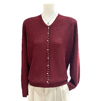 Top tricotat de toamnă pentru femei, cu glugă, decolteu în V, mâneci lungi, croială slim, din poliester