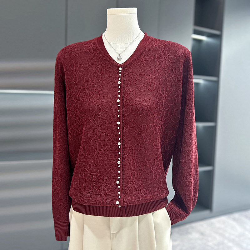 Top tricotat de toamnă pentru femei, cu glugă, decolteu în V, mâneci lungi, croială slim, din poliester