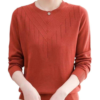 Ženska pletena bluza s okruglim izrezom, slobodan kroj, jesen/zima, dugi rukavi, plus veličina