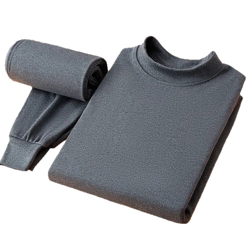 Set de lenjerie termică din 100% bumbac – top și pantaloni, dintr-un singur strat, căldură moderată, greutate 480 g