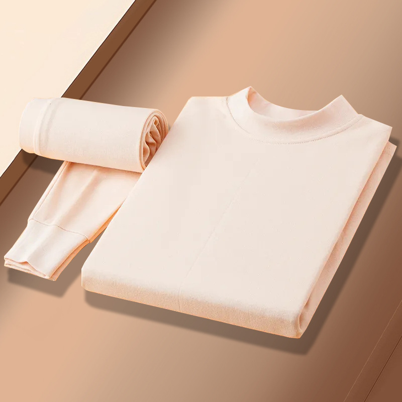 Set de lenjerie termică din 100% bumbac – top și pantaloni, dintr-un singur strat, căldură moderată, greutate 480 g