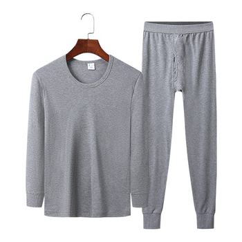 Set termic bărbătesc din bumbac 100%, strat unic, croială lejeră, respirabil, 220 g/m²