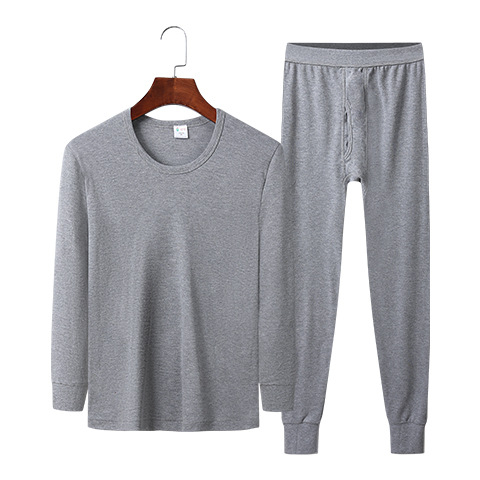 Set termic bărbătesc din bumbac 100%, strat unic, croială lejeră, respirabil, 220 g/m²