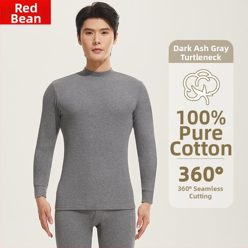 Set termic bărbătesc din bumbac 100%, strat unic, croială lejeră, respirabil, 220 g/m²