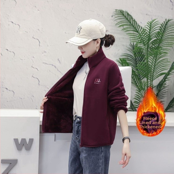 Ziemas poliestera jaka ar augstu apkakli, ikdienas japāņu-korejiešu stilā, vienkrāsains raksts, bez gludināšanas