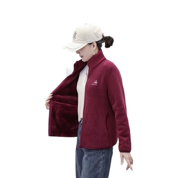 Ziemas poliestera jaka ar augstu apkakli, ikdienas japāņu-korejiešu stilā, vienkrāsains raksts, bez gludināšanas