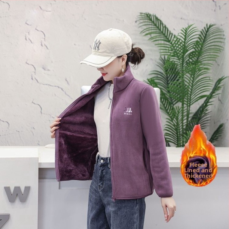 Ziemas poliestera jaka ar augstu apkakli, ikdienas japāņu-korejiešu stilā, vienkrāsains raksts, bez gludināšanas