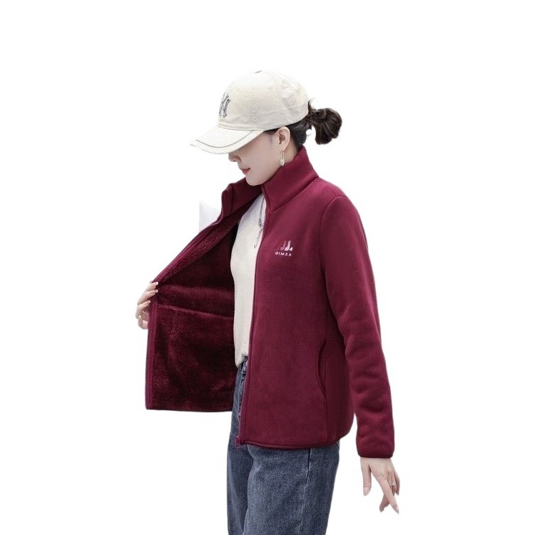 Ziemas poliestera jaka ar augstu apkakli, ikdienas japāņu-korejiešu stilā, vienkrāsains raksts, bez gludināšanas