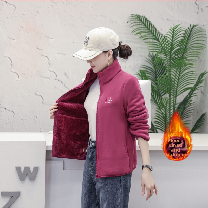 Ziemas poliestera jaka ar augstu apkakli, ikdienas japāņu-korejiešu stilā, vienkrāsains raksts, bez gludināšanas